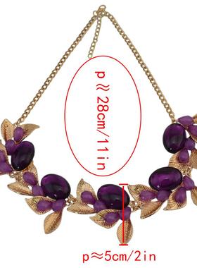 复古绿色时尚毛衣链夸张欧美风