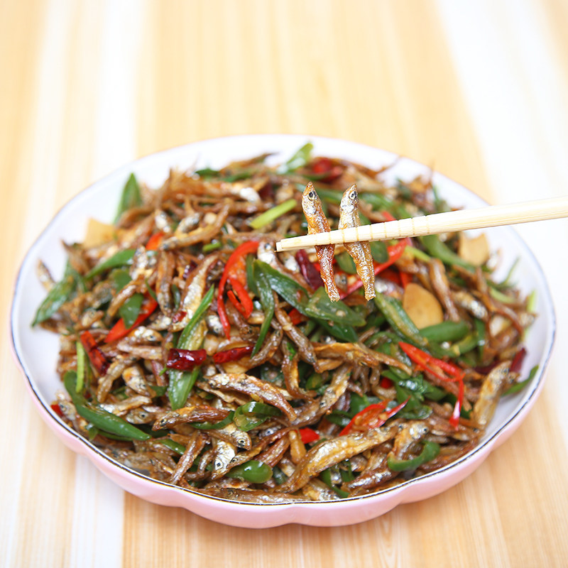 徐州特产辣椒炒小鱼邳州干小鱼炒辣椒尖椒小鱼卷煎饼的开胃下饭菜,淘宝优惠券,粉丝福利购,淘宝优惠卷