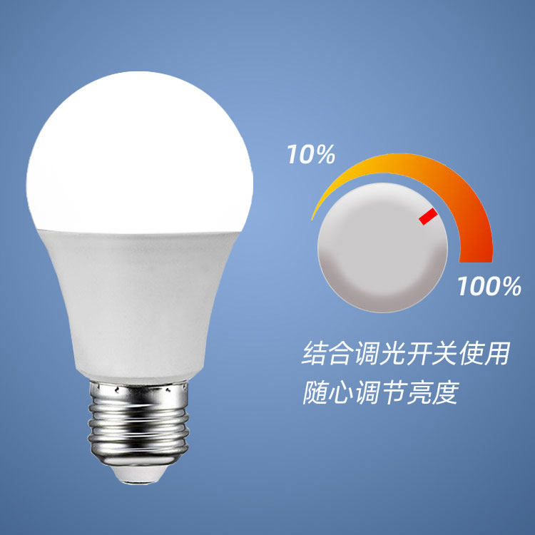 可控硅调光led灯泡超亮无极台灯床头落地灯智能e14E27螺口球泡灯_虎窝淘