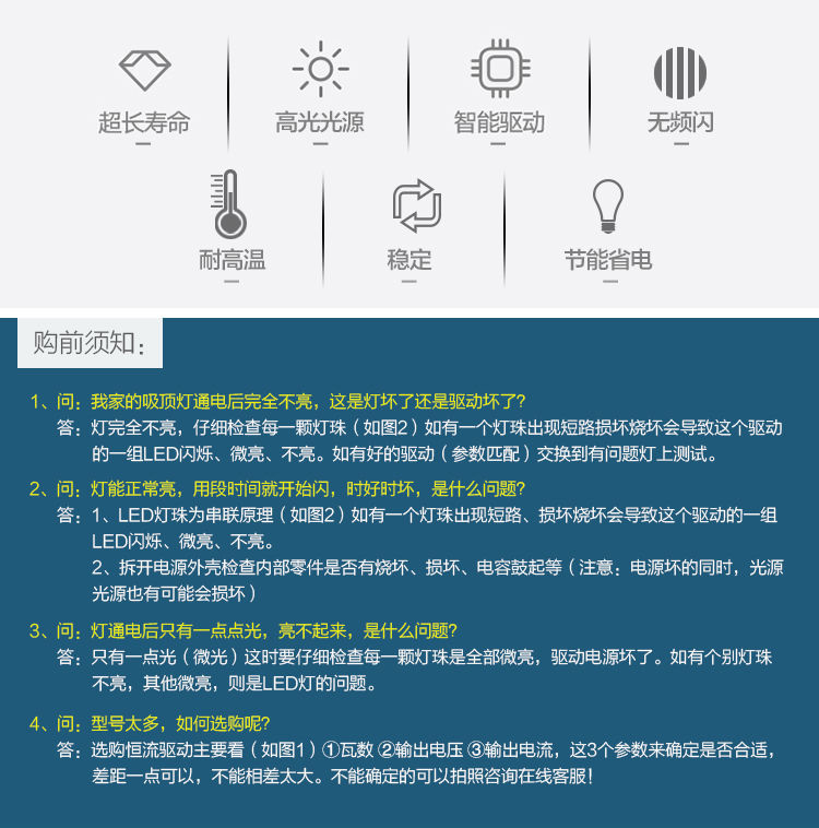 led吸顶灯筒灯射灯 隔离驱动变压器 平板恒流电源整流器 3W12W36W - 图2