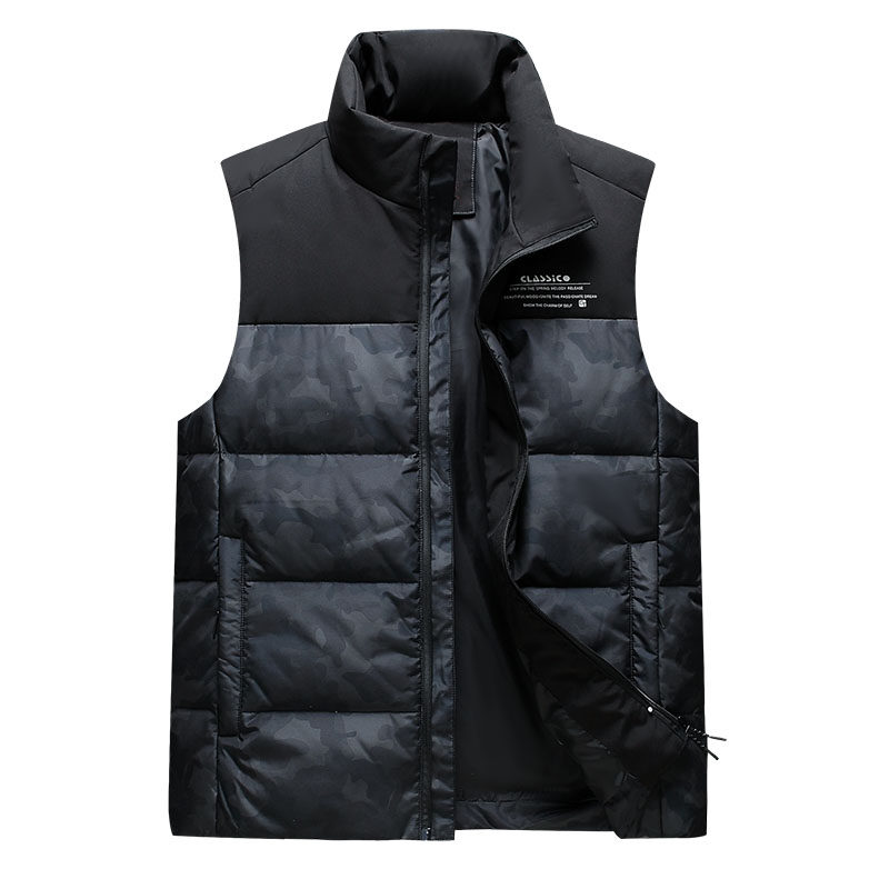 新款迷彩羽绒马甲男加厚保暖青年宽松背心大码坎肩学生外套马夹潮,淘宝优惠券,粉丝福利购,淘宝优惠卷
