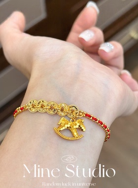 Mine Studio·2026年新款新中式碎碎冰马上有mi红绳手链编织手绳