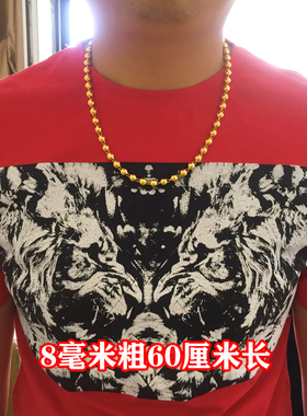 佛珠金项链不掉色圆珠链越南沙金
