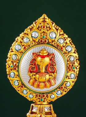 民族风八吉祥摆件密宗用品彩绘