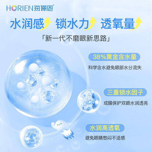 海俪恩TheOne隐形眼镜半年抛润氧1/2片装近视透明官方旗舰店正品 - 图0
