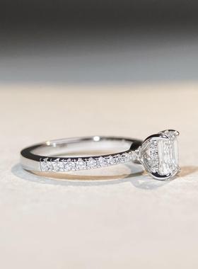 IBI轻奢培育高碳钻s925纯银戒指