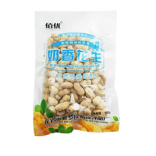 福建特产龙岩花生佰优蒜香咸干五香花生180g休闲零食坚果炒货包邮 - 图1