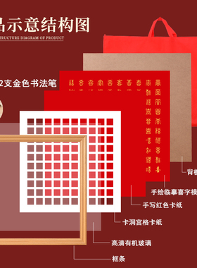 百喜图手工临摹自己绘写相框