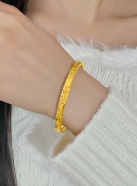 古法包银碎冰冰爆闪手镯