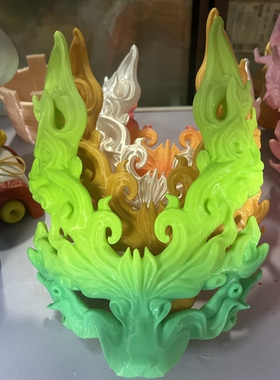 月夜行歌真人卯兔火狐面具可配带 3D打印 cosplay装备 可穿戴道具