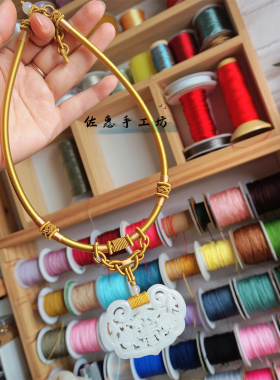 仿玉石镂空玉佩项圈中式汉服配饰项链单面吊坠百搭款锁骨链女复古