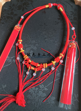 多色款宝宝手工项圈多挂古风中式搭配万能收纳项链满月礼周岁抓周