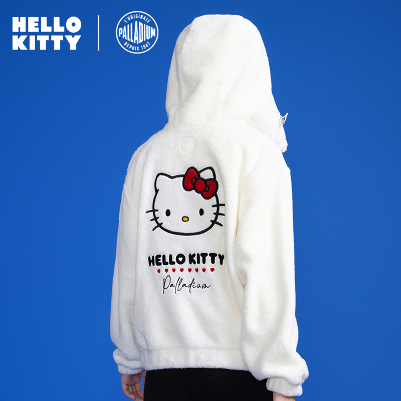 PALLADIUM帕拉丁HelloKitty联名时尚潮流长袖连帽针织外套199816 - 图0