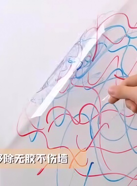 乳胶漆墙面静电保护膜不伤墙透明静电贴吸附加厚墙面贴纸防水防油