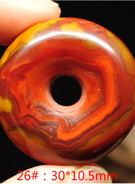 色浓纹美平安扣战国红吊坠挂坠