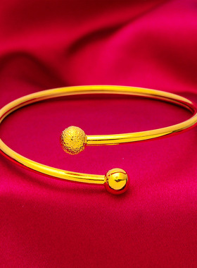 礼物礼品首饰越南饰品女士开口珠戒指珠手镯套装女款光面戒指直播