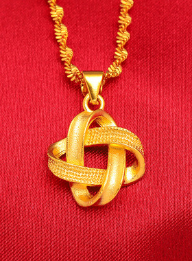 礼物礼品首饰女士生日礼物项坠久不掉色黄礼物镀礼物项链吊坠厂家