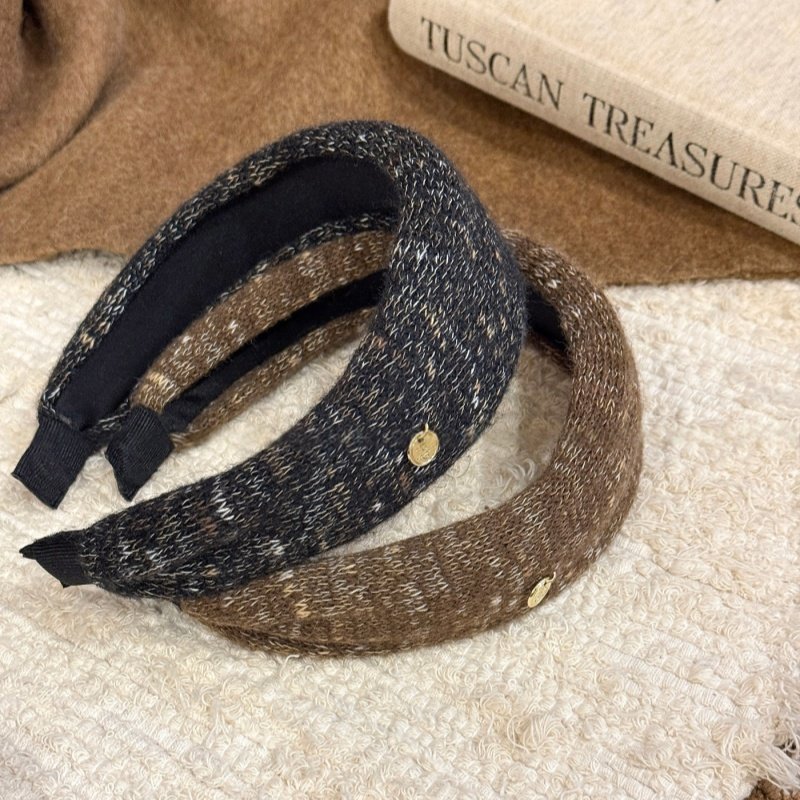 Camping Kiss慵懒金章发箍毛线宽边高颅顶美拉德色不勒头时尚叠戴,淘宝优惠券,粉丝福利购,淘宝优惠卷