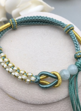 桃花莫相离结半成品穿铃兰花手链