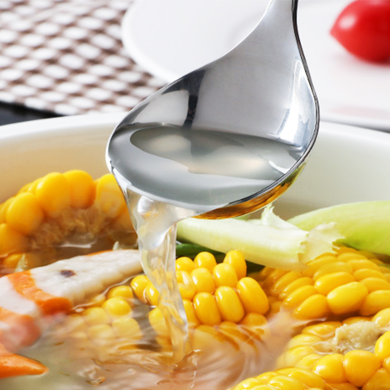 304不锈钢单人大号汤勺加厚长柄家用成人喝汤调羹粥勺创意汤匙 - 图2