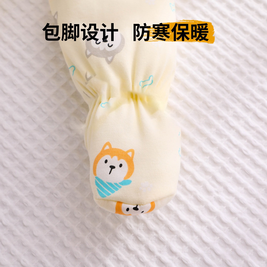 婴儿棉裤厚一条过冬包脚保暖裤连脚开档裤冬季小月龄宝宝夹棉裤子,淘宝优惠券,粉丝福利购,淘宝优惠卷