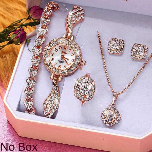 Luxury Boutique Set Gift Box Watch Bracelet Necklace women - 图0