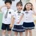 Dịch vụ làm vườn mẫu giáo mùa hè thiếu nhi lớp quần áo hợp xướng quần áo gió đại học Phiên bản Hàn Quốc của trang phục đồng phục trường tiểu học phù hợp - Đồng phục trường học / tùy chỉnh thực hiện