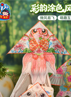 户外游玩新款彩韵涂色风筝