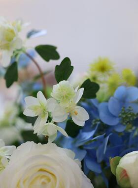 iflowercasa仿真花套装家居摆件绢花假花插花客厅软装饰野趣清新