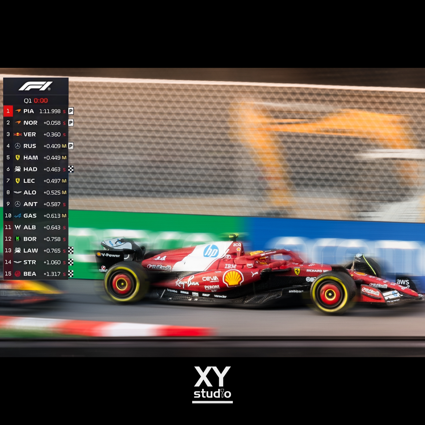 1/64 《F1 房车赛车场》场景 周冠宇 勒芒维斯塔潘 1/43白牛 礼物 - 图0