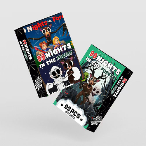 自印92张LOMO卡99night in the forest森林生存roblox游戏收藏卡 - 图1