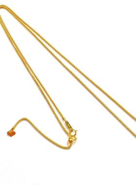 安伯曼日本制精工18k金素链Y链可抽拉项链毛衣链60左右