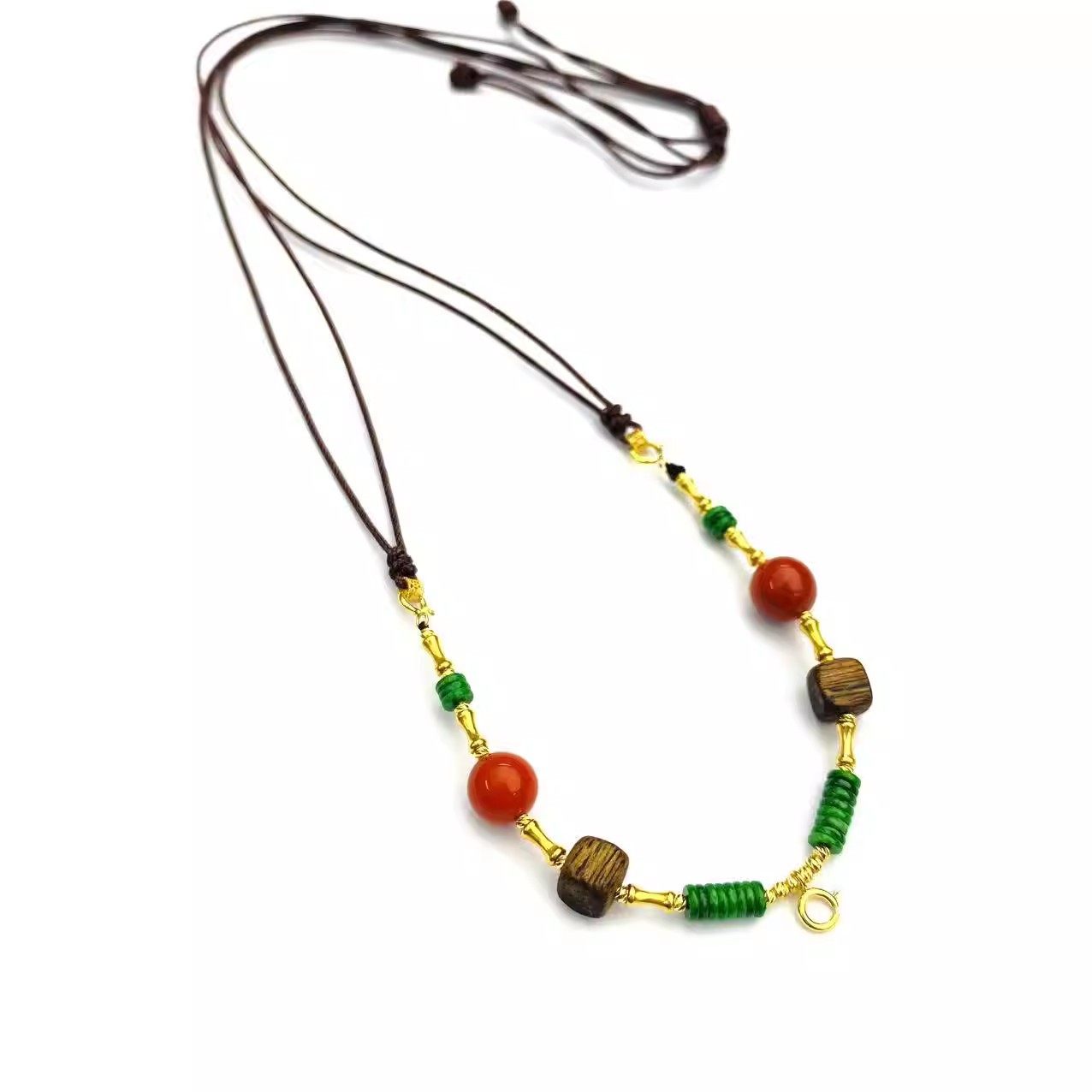 安伯曼翡翠药片辣绿满绿沉香方糖南红18K金竹节豆豆W能扣项链,淘宝优惠券,粉丝福利购,淘宝优惠卷