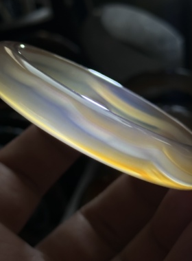 天然马料海洋玉髓高冰满圈俏色一线七彩彩虹膜玛瑙冰透手镯59口径