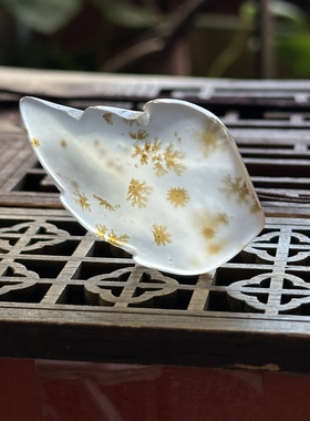 天然马料海洋玉髓高冰白冰草花玛瑙叶子款式小花吊坠挂件