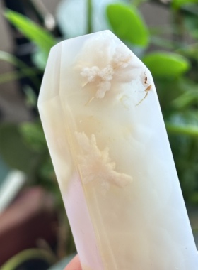 天然马料海洋玉髓水墨樱花玛瑙印章绽放大花雪花可刻字摆件