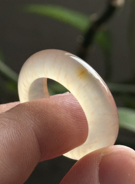 天然玉髓高冰龙纹细蕊粉冰火流星景龙鳞花瓣玛瑙戒圈戒指环扳指21