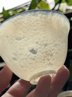 天然马料海洋玉髓高冰鱼鳞纹玛瑙大碗大杯玛瑙茶碗摆件水墨飘沙