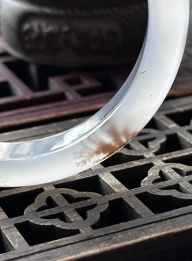 天然马料海洋玉髓满圈飘花草花白冰玛瑙小草花朵手镯立体树叶60口