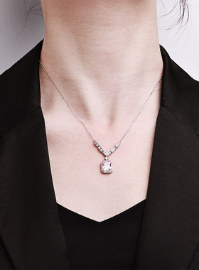 LuxeNexus银饰s925纯银方糖轻奢风高级感项链小众百搭时尚颈链