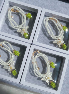 小蝴蝶葡萄蝶贝璎珞项链汉服配饰  流苏仙女裙搭配日常云中梦长歌