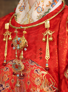 点金璎珞项圈铜镀真金原创