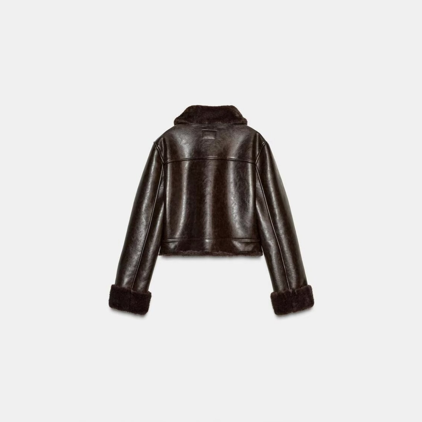 ZA外贸出口女装新款老爹风毛领双面人造皮草效果夹克外套4341845,淘宝优惠券,粉丝福利购,淘宝优惠卷