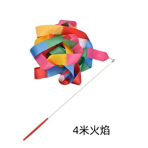10条包邮舞蹈彩带艺术体操儿童彩色幼儿园表演出老师道具学生批发 - 图3
