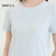 ເສື້ອຍືດສັ້ນ Sanfu 2026 Summer Marine Pattern Beaded Round Neck Fashion Short Top Women 520095