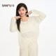 Sanfu summer button striped blouse single casual lazy loose ເສື້ອຍືດແຂນຍາວ 514862