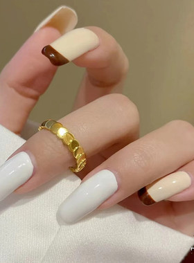 鱼鳞ins小众可调不掉色戒指