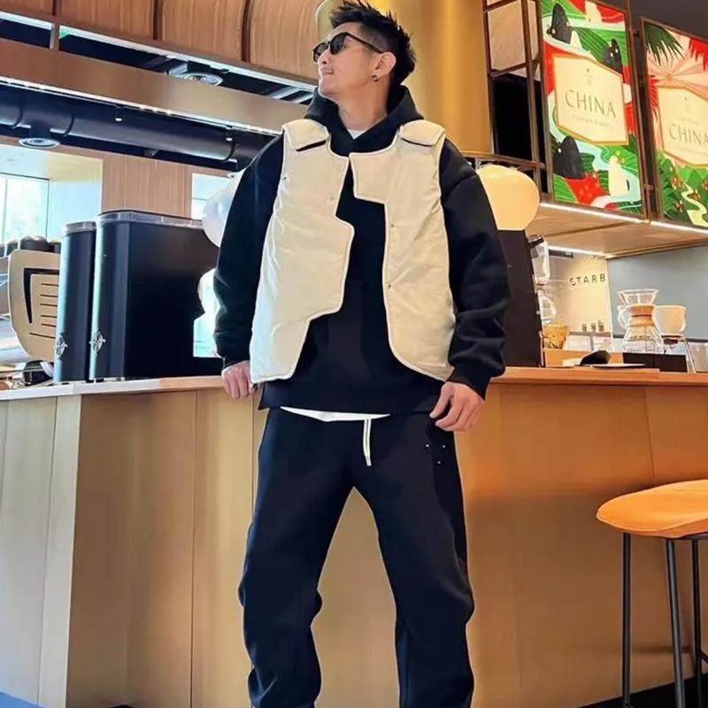 男士工装加厚无袖棉马甲潮流韩版秋冬季新款痞帅百搭保暖外套男,淘宝优惠券,粉丝福利购,淘宝优惠卷