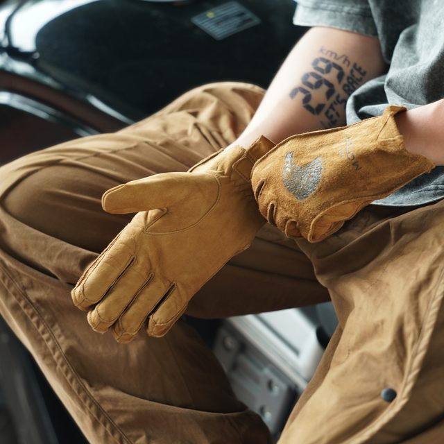 Retro gloves MRMOTOR leather breathable