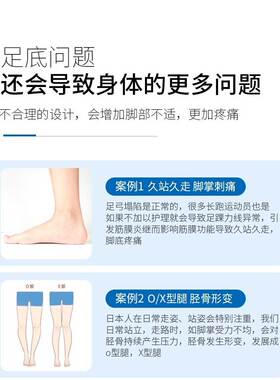 [直腿神器]扁平足XO型腿矫正鞋垫
